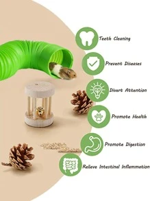 15pcs Wooden Hamster Toy Set For Small Animal For Play - Multicolor - View 4