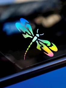 1 pieza libélula creativo animal tótem Adhesivo para coche Calcomanía de vinilo auto Pegatina de coche Accesorios - Multicolor - Ver 1