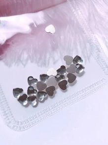 3D Thiết Kế Hình Trái Tim Trang Trí Móng Tay, 20 Chiếc Pha Lê Thủy Tinh Hình Tình Yêu Móng Tay Nghệ Thuật Quyến Rũ Lưng Phẳng Kim Cương Giả Làm Móng Tay Trang Trí - Trong sáng - Xem 3