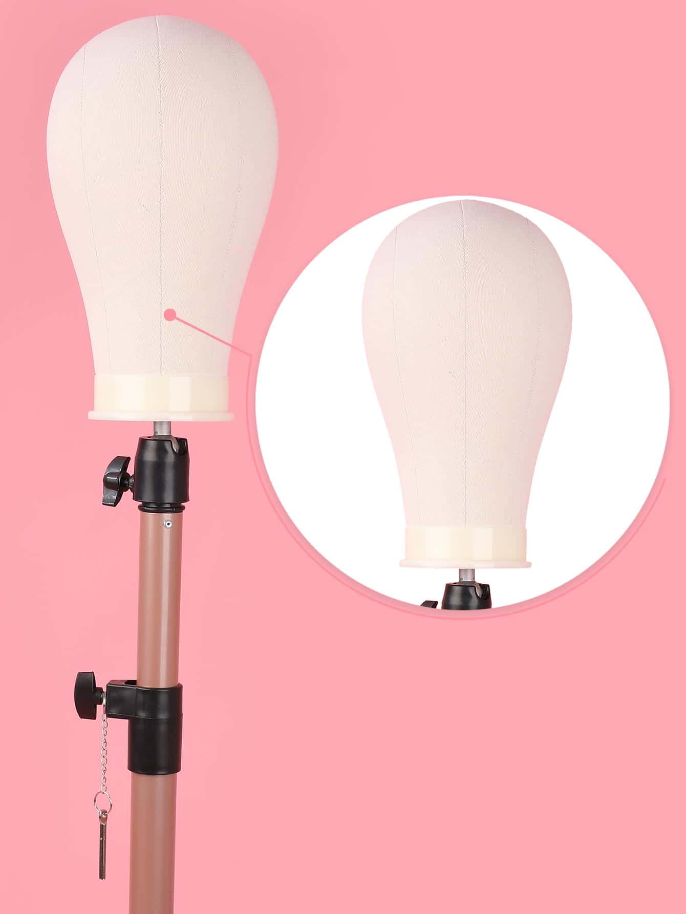 Professional Mannequin Head Wig Stand - White - View 1