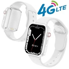 1 pieza Reloj inteligente blanco poliuretano PU con tira deportivo de podómetro recordatorios seguimiento del sueño alarma cuadrado esfera , compatible con Androids iPhone - Blanco - Ver 1