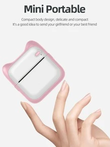 Mini Portable Thermal Printer For Printing Error Photo Memo Label - Pink - View 8