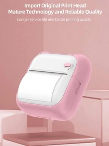 Mini Portable Thermal Printer For Printing Error Photo Memo Label - Pink - View 5