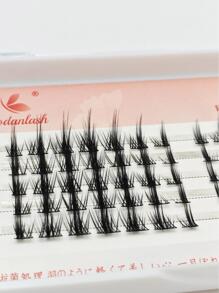 Manga Lash Kit De Extensión De Pestañas Individuales Y Grupales De Aspecto Natural, Grupo De Pestañas 3d Cosplay Eyelash - Negro - Ver 3