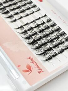 Manga Lash Kit De Extensión De Pestañas Individuales Y Grupales De Aspecto Natural, Grupo De Pestañas 3d Cosplay Eyelash - Negro - Ver 7