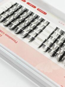 Manga Lash Kit De Extensión De Pestañas Individuales Y Grupales De Aspecto Natural, Grupo De Pestañas 3d Cosplay Eyelash - Negro - Ver 6