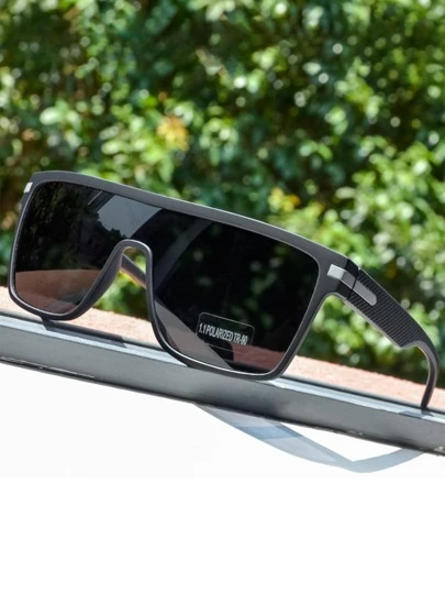 1 par de gafas de moda con marco envolvente gris para hombre, accesorios para exteriores, playa, estilo callejero y que combinan con suéter, chaqueta, sudadera, pantalones de cuero y pantalones cargo para verano, playa, viajes y actividades al aire libre