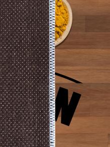 1入組調味料和字母圖形防滑廚房地毯，廚房用滌綸廚房墊 - 彩色 - 查看 5