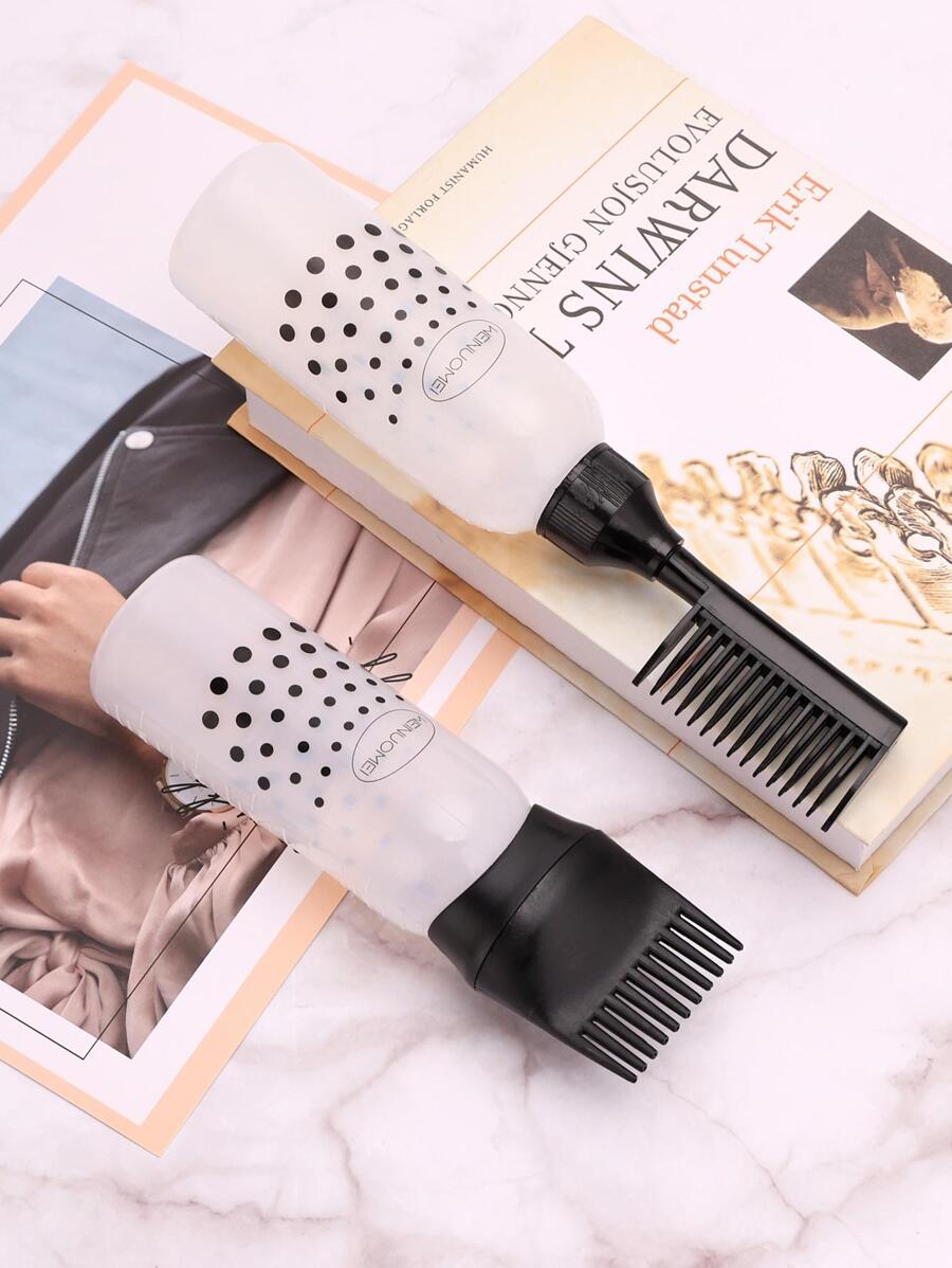 Portable Hair Color Applicator Bottle, 2Pcs 120Ml Plastic Multicolor