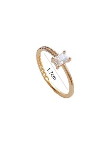 1 Vòng Thép Không Gỉ Tinh Tế Đính Đá Cubic Zirconia Trang Trí Cho Nữ Trang Trí Hàng Ngày - Vàng - Xem 5