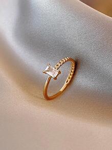 1 Vòng Thép Không Gỉ Tinh Tế Đính Đá Cubic Zirconia Trang Trí Cho Nữ Trang Trí Hàng Ngày - Vàng - Xem 2