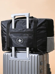 1pc Polyester Travel  , Simple Black  Luggage Packing Organizer For Travel Accessory For Travel  ,Makeup ,Cosmetic ,Vacation Organizer,Large Capacity Makeup Organizer Makeup Case, For Lipstick, Brush, Skincare, Mobile Phone, Coin, Small Items, For Home,Gift,Vacation And Festival Halloween Christmas Multifunctional Use