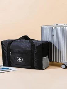 1pc Polyester Travel  , Simple Black  Luggage Packing Organizer For Travel Accessory For Travel  ,Makeup ,Cosmetic ,Vacation Organizer,Large Capacity Makeup Organizer Makeup Case, For Lipstick, Brush, Skincare, Mobile Phone, Coin, Small Items, For Home,Gift,Vacation And Festival Halloween Christmas Multifunctional Use