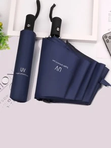 1把字母图案自动伞，现代户外旅行伞，可爱小物 - 彩色 - 查看 1