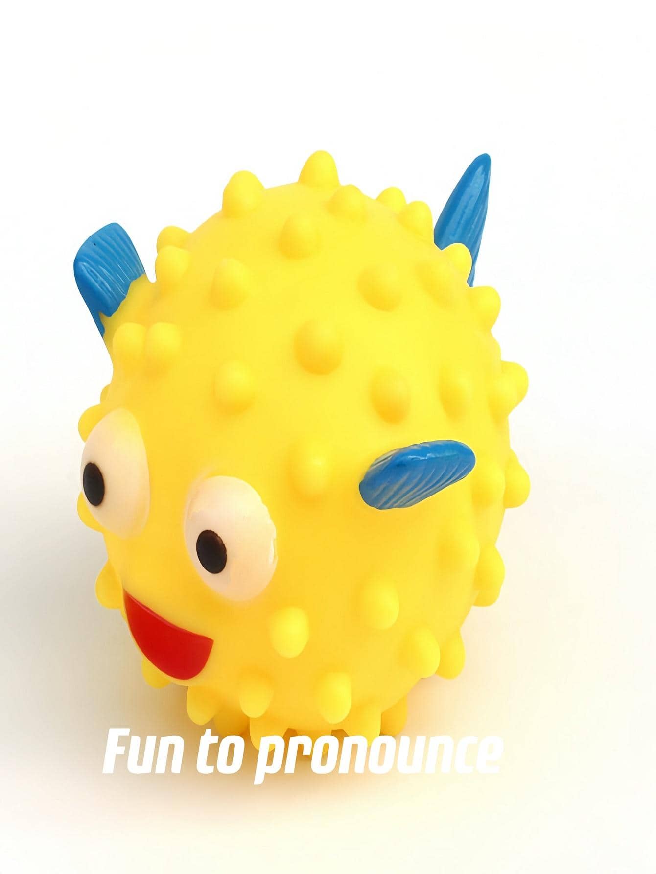 1 st Cartoon Fish Design Pet Chew Toy för hund för tandgnissning - Gul - Visa 1