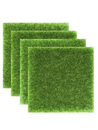 1入組PVC人造草坪，花園用綠色假草坪