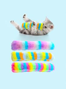 1入組多色貓薄荷和沙沙紙和毛絨玩具貓長枕頭，顏色隨機 - 彩色 - 查看 2
