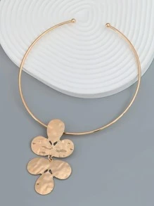 1入組時尚幾何吊墜開口頸鏈適合女士日常裝飾 - 彩色 - 查看 1