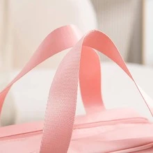 Túi đựng đồ vệ sinh cá nhân hai lớp màu hồng có ngăn khô/ướt, Túi đựng đồ trang điểm di động & đa chức năng, Túi đựng đồ bơi/chống thấm nước, 1 cái - Hồng - Xem 5