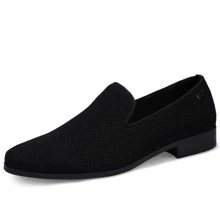 JEKO Mens Loafers Wedding Dress Shoes Slip On Driving Shoes Tuxedo Suit Shoes - 黑色 - 查看 1