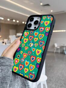 Heart Pattern Anti-fall Phone Case - Green - View 2