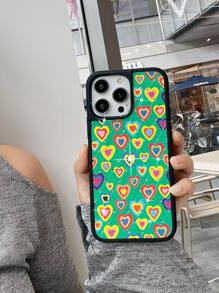 Heart Pattern Anti-fall Phone Case - Green - View 3
