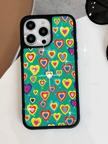 Heart Pattern Anti-fall Phone Case - Green - View 6