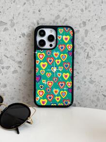 Heart Pattern Anti-fall Phone Case - Green - View 5