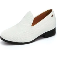 JEKO Mens Loafers Wedding Dress Shoes Slip On Driving Shoes Tuxedo Suit Shoes - 白色 - 查看 1