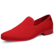 JEKO Mens Loafers Wedding Dress Shoes Slip On Driving Shoes Tuxedo Suit Shoes - 紅色 - 查看 1