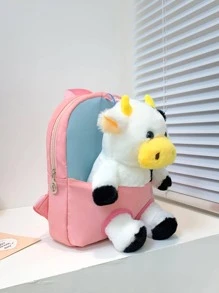 Niños Mochila con dibujos animados con diseño de vaca dulce - Multicolor - Ver 5