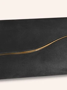 SIIZA 闪亮奢华大号女士手拿包，配有可拆卸链条肩带，适合正式场合，优雅时尚，适合女孩、女士、大学生、年轻职业女性，可用于派对、晚宴、婚礼和其他场合。 - 黑色 - 查看 11