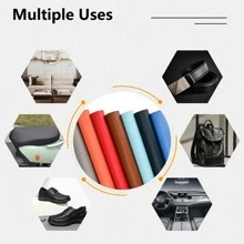 1pc Self adhesive Brown PU Leather - Brown - View 3