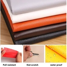 1pc Self adhesive Brown PU Leather - Brown - View 4