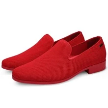 JEKO Mens Loafers Wedding Dress Shoes Slip On Driving Shoes Tuxedo Suit Shoes - 紅色 - 查看 7