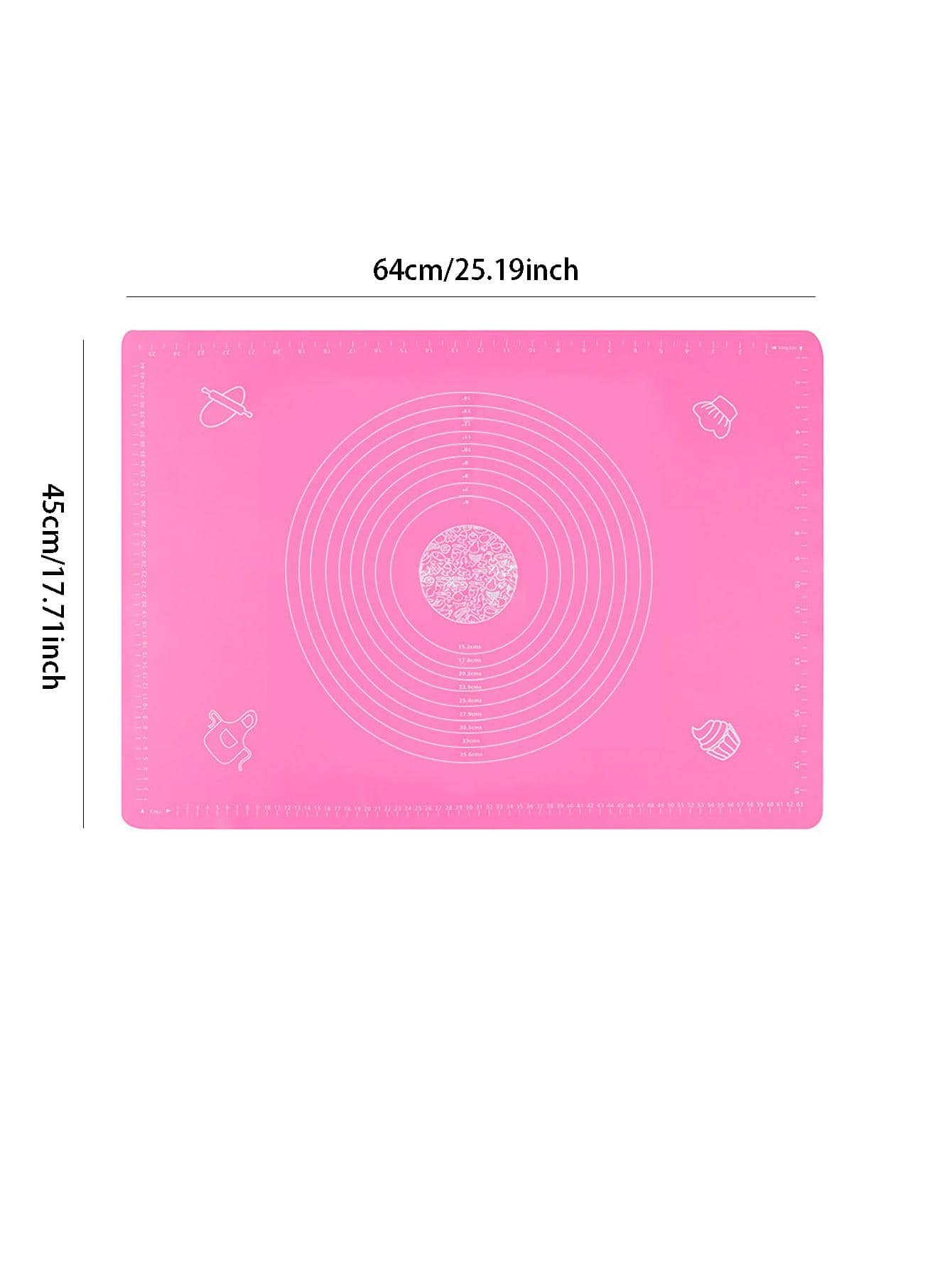 1 pieza Alfombra de silicona amasadura rosado impermeable resistente al calor para hornear en la cocina - Rosa - Añade 2