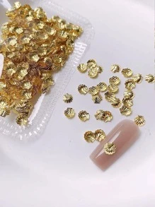1 gói trang trí móng nghệ thuật thiết kế vỏ sò vàng - Vàng - Xem 1
