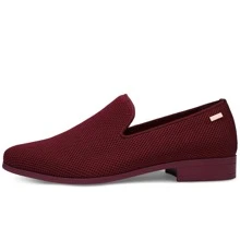 JEKO Mens Loafers Wedding Dress Shoes Slip On Driving Shoes Tuxedo Suit Shoes - 酒紅色 - 查看 3