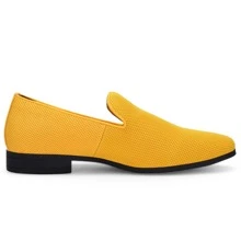 JEKO Mens Loafers Wedding Dress Shoes Slip On Driving Shoes Tuxedo Suit Shoes - 黃色 - 查看 4