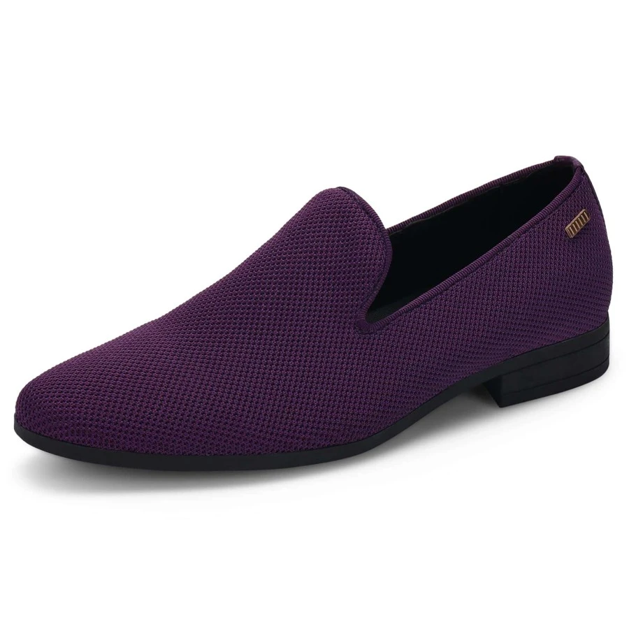 JEKO Mens Loafers Wedding Dress Shoes Slip On Driving Shoes Tuxedo Suit Shoes - 紫色 - 查看 1