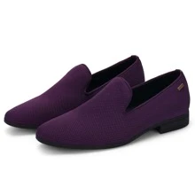 JEKO Mens Loafers Wedding Dress Shoes Slip On Driving Shoes Tuxedo Suit Shoes - 紫色 - 查看 3