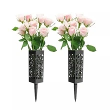 1 chiếc bình hoa màu đen rỗng trong lòng đất - màu đen - Xem 5