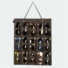 1入組太陽鏡收納盒，壁掛式毛氈眼鏡收納袋，懸掛式眼鏡收納架，眼鏡展示架