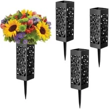 1 chiếc bình hoa màu đen rỗng trong lòng đất - màu đen - Xem 7