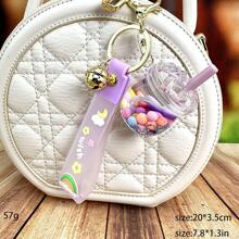 1pc Cute Water Bottle Shaped Bell Decoration Fashionable Cartoon Keychain For Everyday Use - Multicolor - View 2