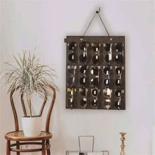 1入組太陽鏡收納盒，壁掛式毛氈眼鏡收納袋，懸掛式眼鏡收納架，眼鏡展示架