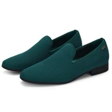 JEKO Mens Loafers Wedding Dress Shoes Slip On Driving Shoes Tuxedo Suit Shoes - 綠色 - 查看 7