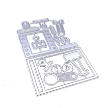 件薄膜框架和回形針設計金屬切割模具模板適用於 Diy 剪貼簿和卡片製作裝飾 - 銀色 - 查看 4