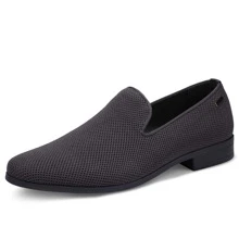 JEKO Mens Loafers Wedding Dress Shoes Slip On Driving Shoes Tuxedo Suit Shoes - 灰色 - 查看 1