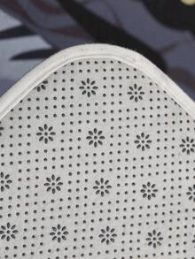 1入組地毯花朵印花多色花朵地墊防滑聚酯纖維家居裝飾地毯 - 彩色 - 查看 5